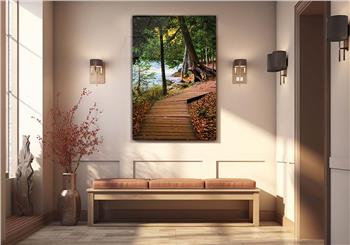 Dikey Sanat Temalı Cam Tablo 331