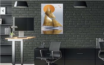 Dikey Sanat Temalı Cam Tablo 294