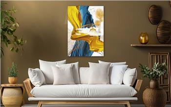 Dikey Sanat Temalı Cam Tablo 300