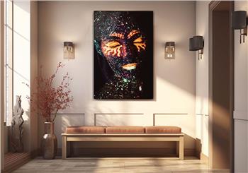 Dikey Sanat Temalı Cam Tablo 313
