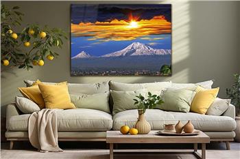 Thema Natur auf bedrucktem Glas
