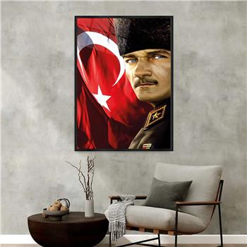 Alüminyum Çerçeveli Vatan Temalı Cam Tablo 069