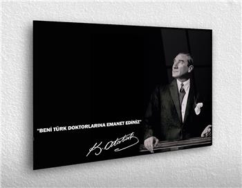 MUSTAFA KEMAL ATATÜRK CAM TABLO 