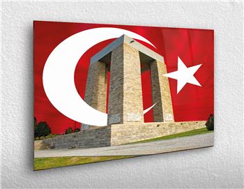 Yatay Vatan Temalı Cam Tablo70