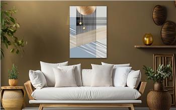 Dikey Sanat Temalı Cam Tablo 295