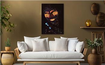 Dikey Sanat Temalı Cam Tablo 312