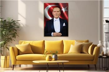 MUSTAFA KEMAL ATATÜRK GÖRSELLİ CAM TABLO
