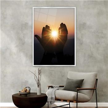 Aluminum-Framed Religious-Themed Tempered Glass Wall Art 050