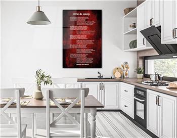Turkish National Anthem Tempered Glass Wall Art 