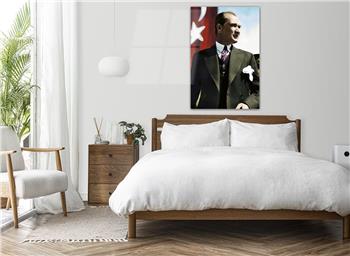 MUSTAFA KEMAL ATATÜRK GÖRSELLİ CAM TABLO