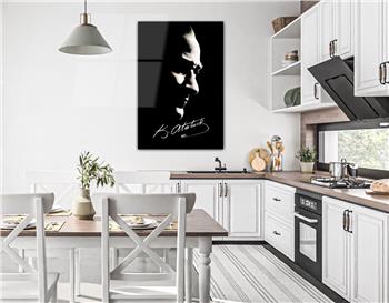 MUSTAFA KEMAL ATATÜRK GÖRSELLİ CAM TABLO