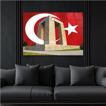 Yatay Vatan Temalı Cam Tablo70