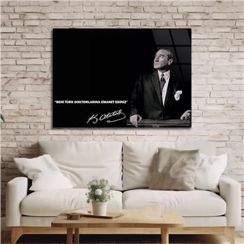 MUSTAFA KEMAL ATATÜRK CAM TABLO 