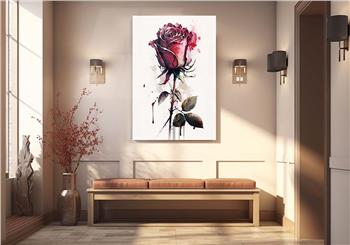 Dikey Doğa Temalı Cam Tablo132