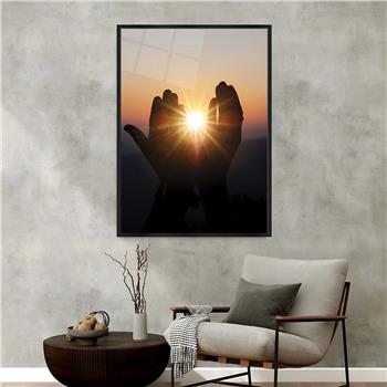 Aluminum-Framed Religious-Themed Tempered Glass Wall Art 050