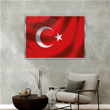Alüminyum Çerçeveli Vatan Temalı Cam Tablo 058