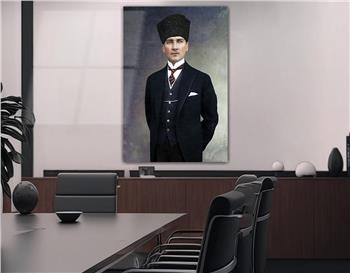 MUSTAFA KEMAL ATATÜRK GÖRSELLİ CAM TABLO