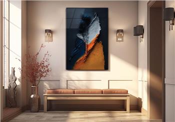 Dikey Sanat Temalı Cam Tablo 317