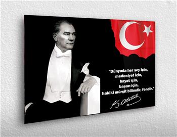 MUSTAFA KEMAL ATATÜRK CAM TABLO 