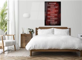 Turkish National Anthem Tempered Glass Wall Art 