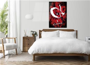 MUSTAFA KEMAL ATATÜRK GÖRSELLİ CAM TABLO