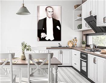 MUSTAFA KEMAL ATATÜRK GÖRSELLİ CAM TABLO 
