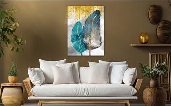 Dikey Sanat Temalı Cam Tablo 334