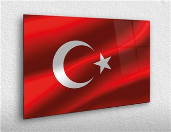Yatay Vatan Temalı Cam Tablo67