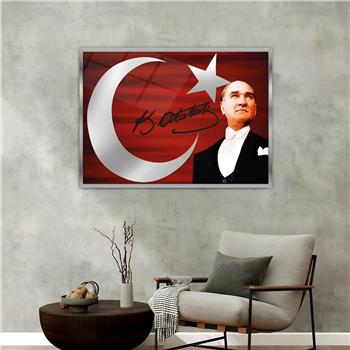 Alüminyum Çerçeveli Vatan Temalı Cam Tablo 015
