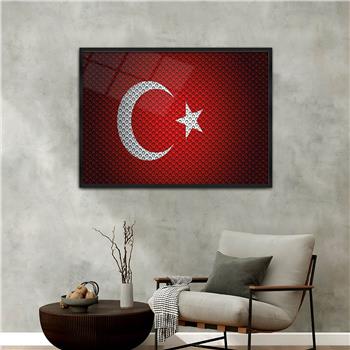 Alüminyum Çerçeveli Vatan Temalı Cam Tablo 069