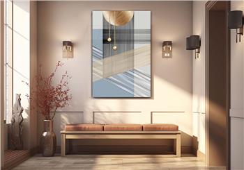 Dikey Sanat Temalı Cam Tablo 295