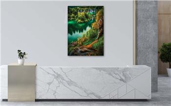 Dikey Sanat Temalı Cam Tablo 310