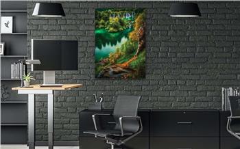 Dikey Sanat Temalı Cam Tablo 310