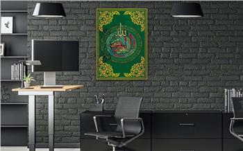 Religiöses Thema auf bedrucktem Glas