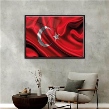 Alüminyum Çerçeveli Vatan Temalı Cam Tablo 086