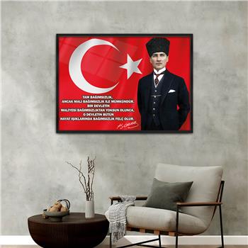 Alüminyum Çerçeveli Vatan Temalı Cam Tablo 046