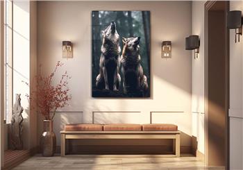 Dikey Sanat Temalı Cam Tablo 302