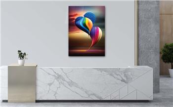 Dikey Sanat Temalı Cam Tablo 290
