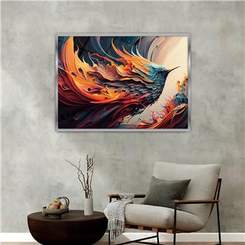 Aluminum-Framed Art-Themed Tempered Glass Wall Art 050