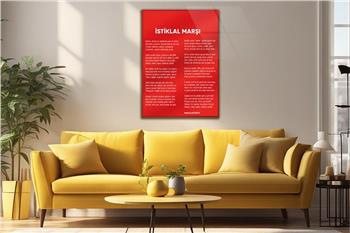 Turkish National Anthem Tempered Glass Wall Art 