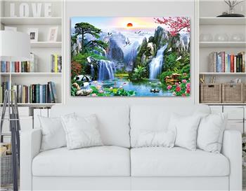 Thema Natur auf bedrucktem Glas