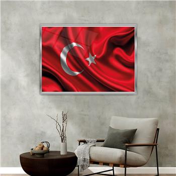 Alüminyum Çerçeveli Vatan Temalı Cam Tablo 086