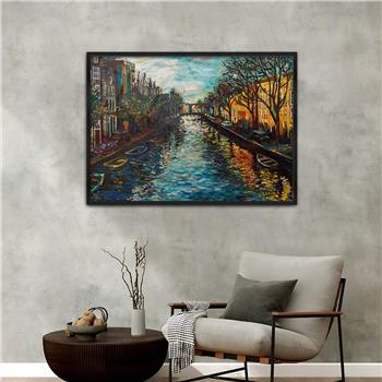 Aluminium Omlijste Kunst Thema Geharde Glasschilderij 178