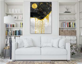 Dikey Sanat Temalı Cam Tablo 297
