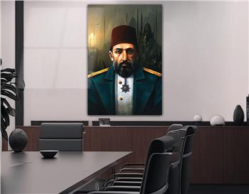 SULTAN ABDULHAMİDHAN GÖRSELLİ CAM TABLO