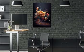 Dikey Sanat Temalı Cam Tablo 326