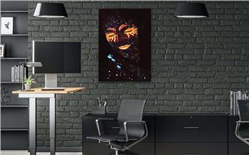 Dikey Sanat Temalı Cam Tablo 312