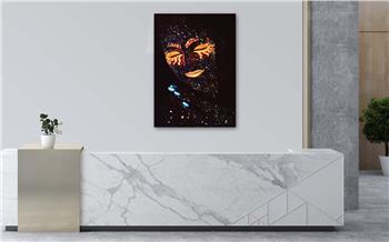 Dikey Sanat Temalı Cam Tablo 312