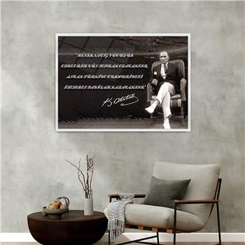 Alüminyum Çerçeveli Vatan Temalı Cam Tablo 042