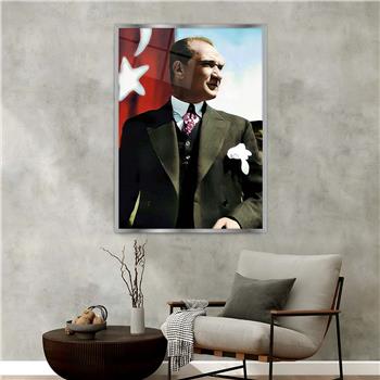 Alüminyum Çerçeveli Vatan Temalı Cam Tablo 094